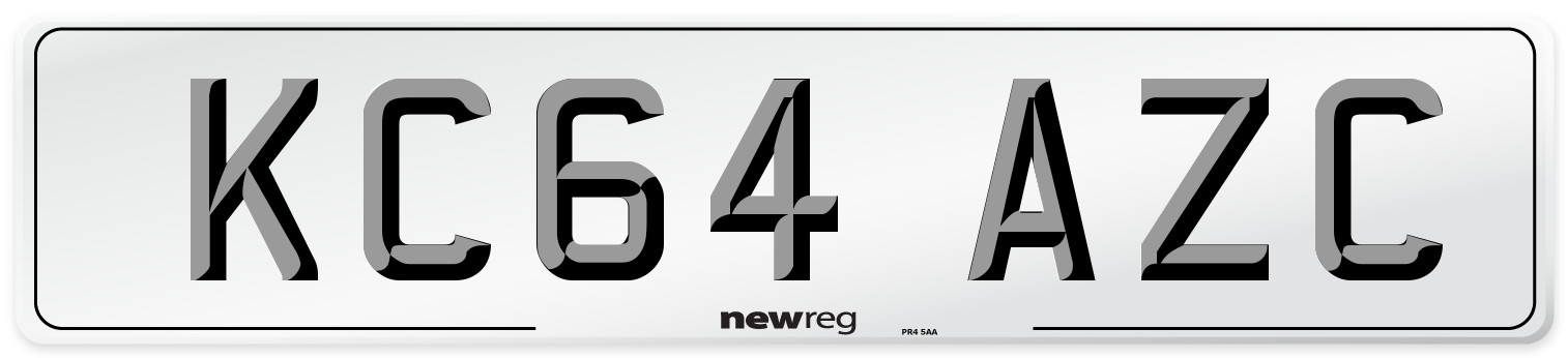 KC64 AZC Number Plate from New Reg